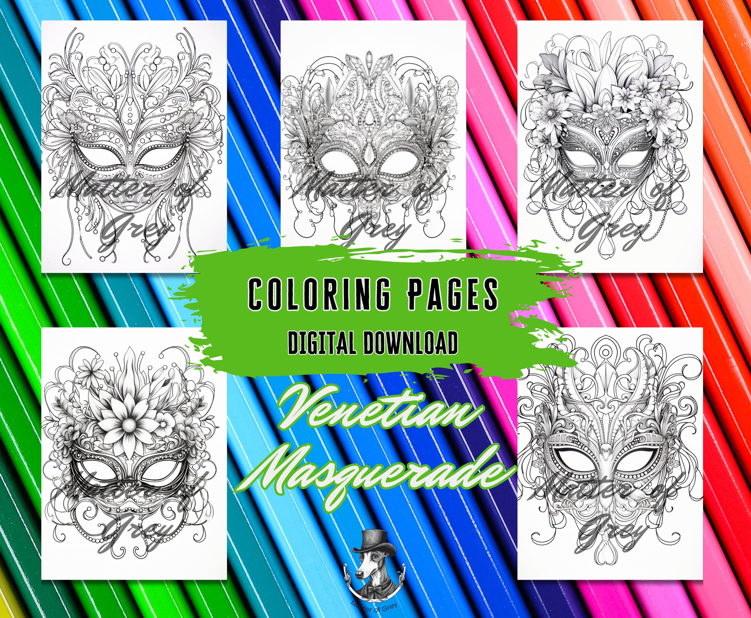 Malbuch Für Erwachsene: Venezianische Masken – Kunstvolle Designs Zum Ausmalen & Entspannen