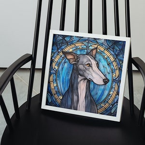 Stained Glass Greyhound Clipart for instant digital download and commercial use. image 7