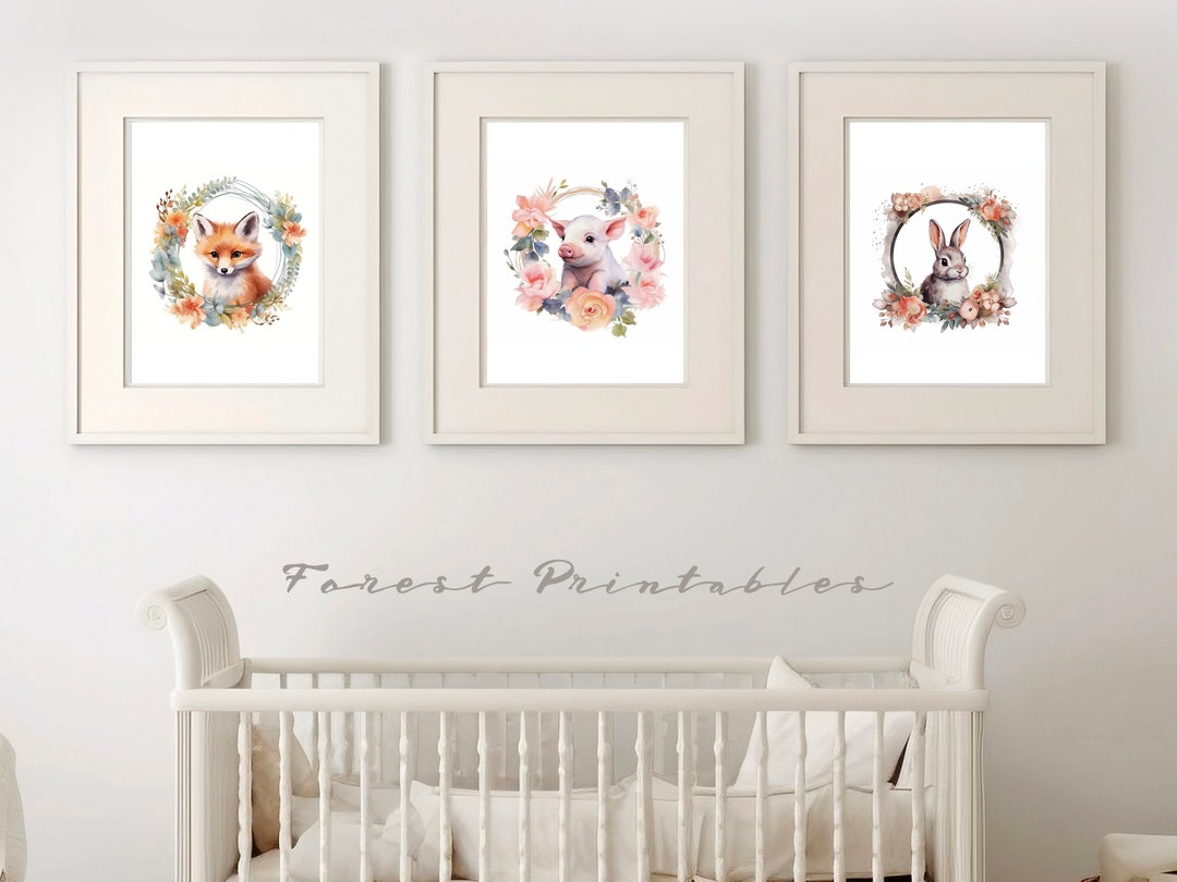 Nursery Art, Barnyard Nursery, Printable Nursery Wall Art, Animal ...