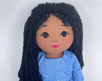 Personalizable Al igual que yo muñeca muñeca de trapo de tela para niña regalo personalizado muñeca hecha a mano muñeca bordada a mano para la decoración de la habitación de la niña pequeña para la niña