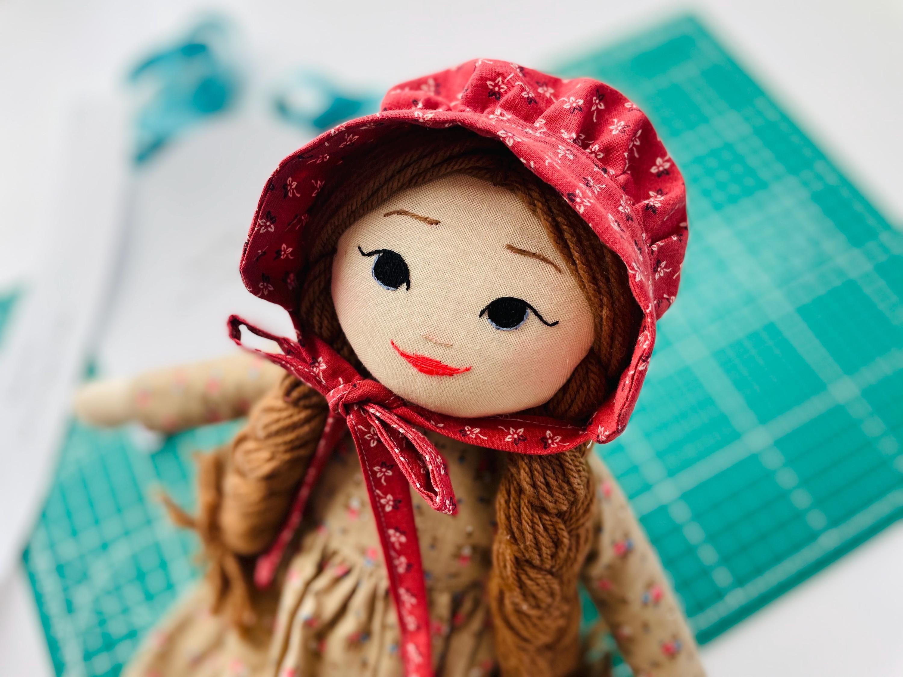 Mini Doll Bonnet Pattern PDF Pattern for a Doll Bonnet, Prairie Bonnet Pattern for 15 Inch Doll ...