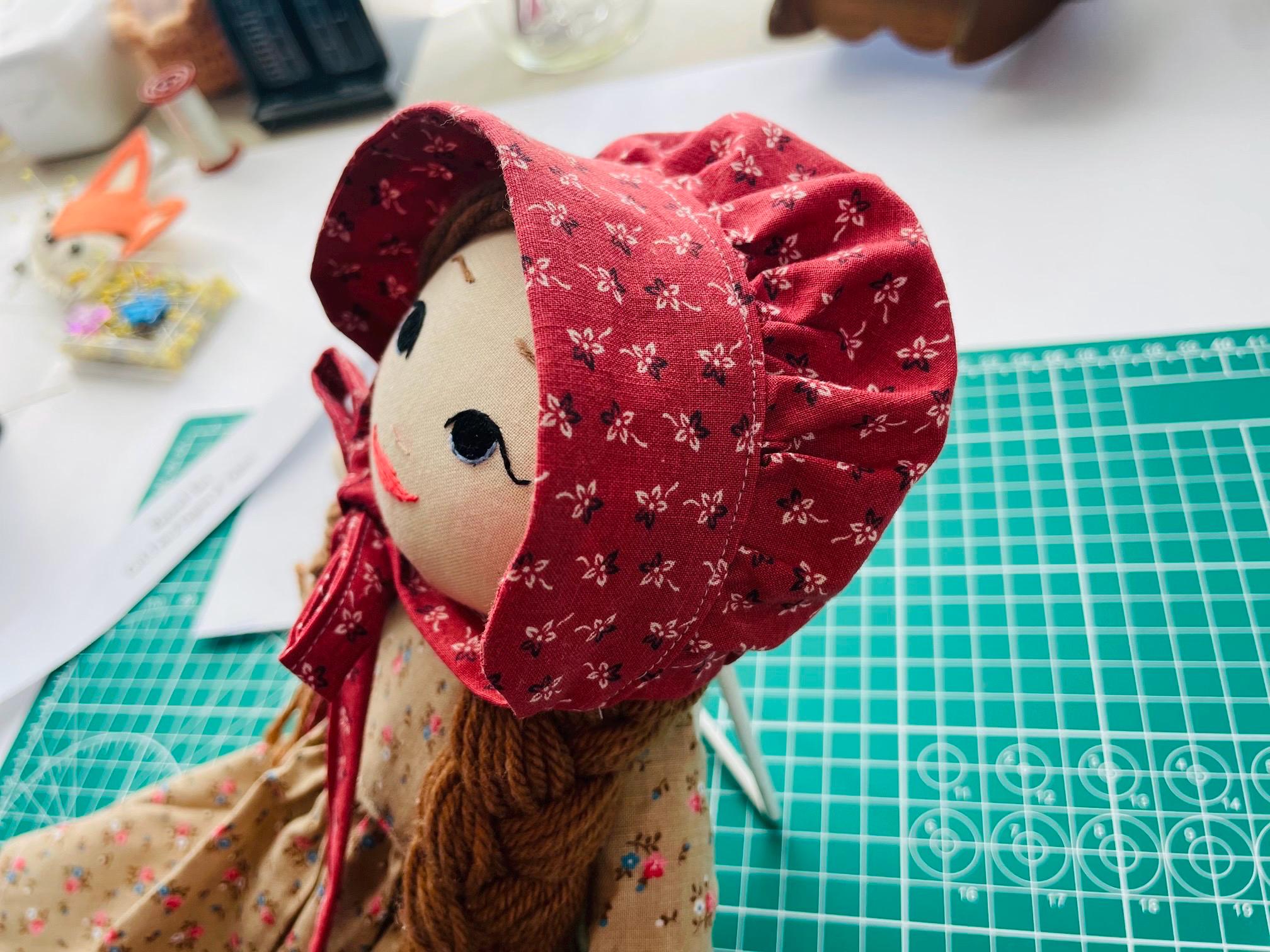 Mini Doll Bonnet Pattern PDF Pattern for a Doll Bonnet, Prairie Bonnet Pattern for 15 Inch Doll ...