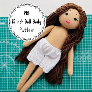 Basic cloth doll BODY PATTERN, make the perfect gift for your rag doll enthusiast. Comes with video tutorial!