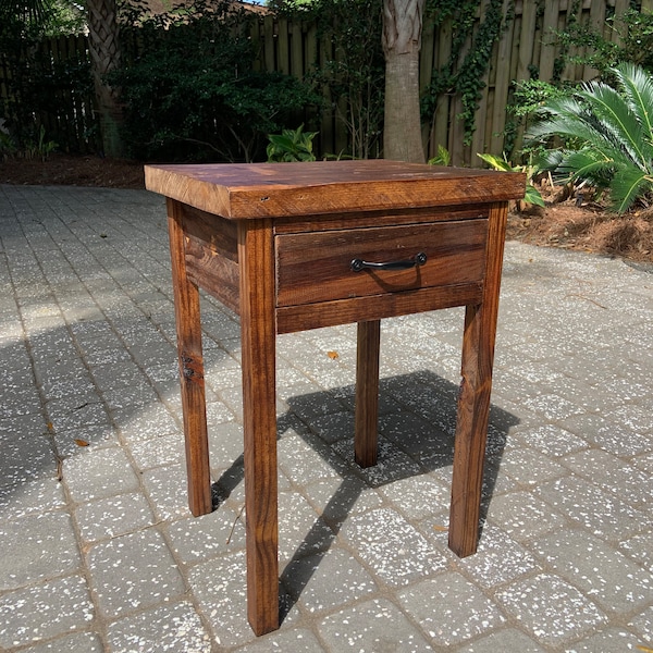 Rustic Nightstand Etsy
