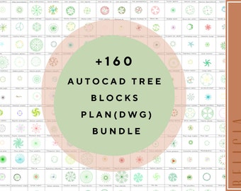 AutoCAD Tree Plan Blocks Bundle, +160 Landscape DWG Files
