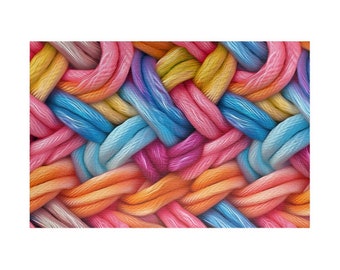 Colorful Conundrum: The Rainbow Yarn Braid