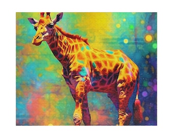 Rainbow Explosion Giraffe - Jigsaw Puzzle