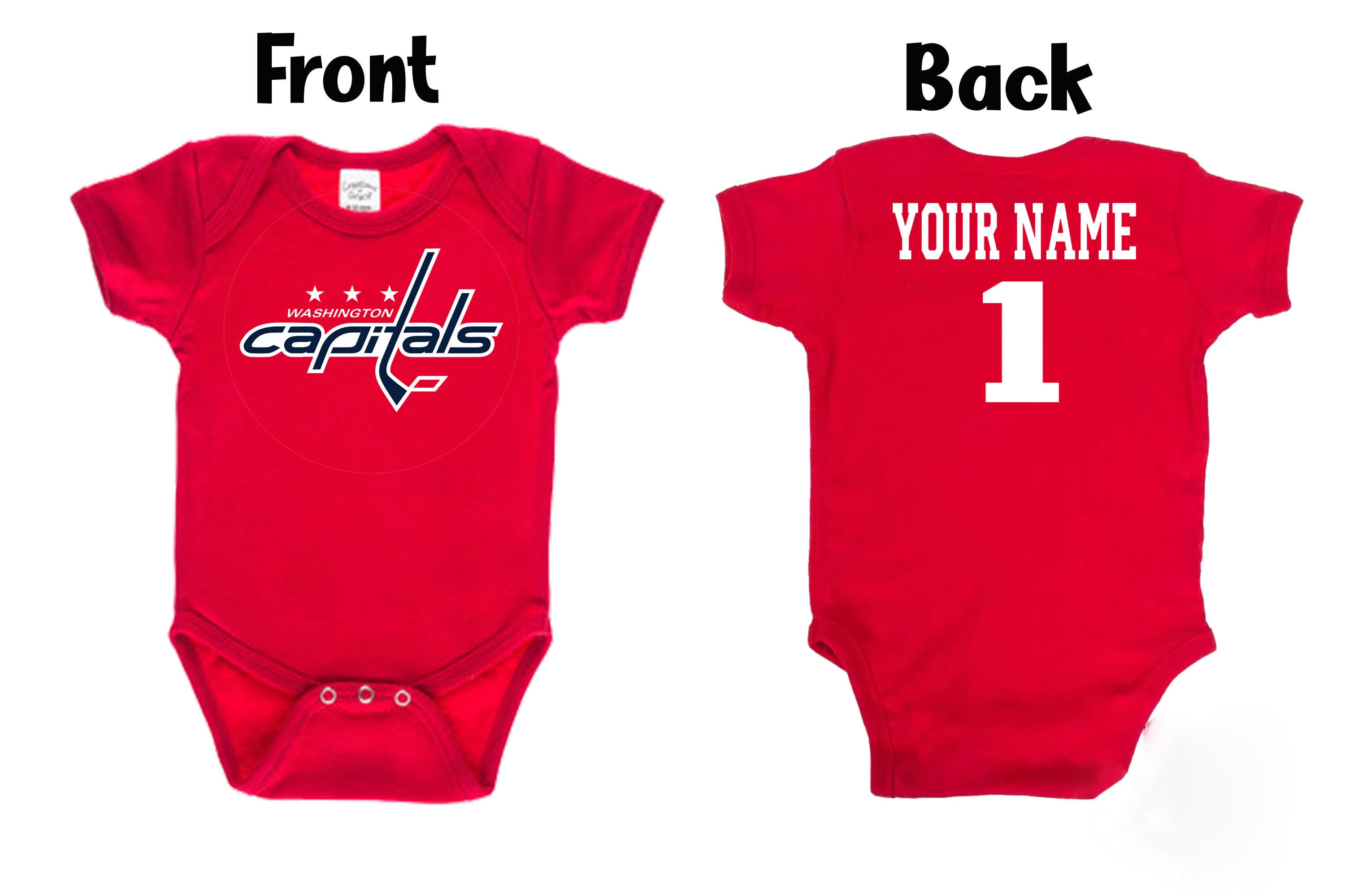 Baby bodysuit Newest fan Washington Capitals, NHL,UNISEX One Piece, kids  jersey