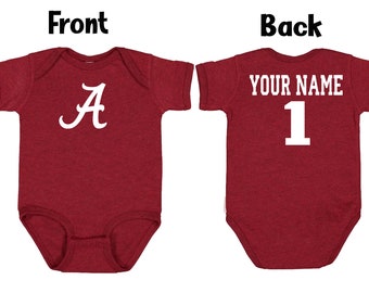 Body pour bébé personnalisable Alabama Crimson Tide