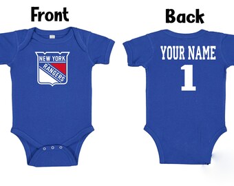 Customizable New York Rangers Royal Blue Baby Bodysuit