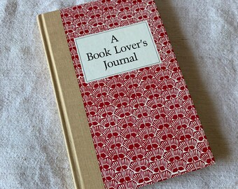 Vintage Journal for Book Lovers / 1980s Vintage / Illustrated Notebook