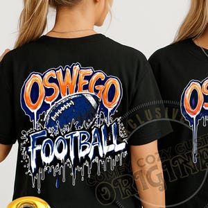 Custom Drip Football Mascot Drippy|Personal Football Team IceCream Drip PNG|CheerMom|Personalized Sports Name Logo Shirt DTF|DIY tee-shirts