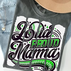 Baseball Mamma rumorosa e orgogliosa png/Pennellata baseball Game Day Vibe/Ball Baseball vintage BUNDLE dtf stampa/gioco BaseballMom DIY Teeshirt Designs