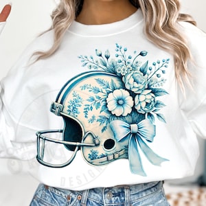 Vintage blauwe Toile de Jouy elegante flirthelm shirts png|leuke voetbalshirtontwerpen | franse chinoiseriestrik|vintage blues DIY cadeau DTF
