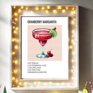 Pakiet świątecznych wydruków galerii | Znak z przepisem na koktajle na Boże Narodzenie | Happy Hour | Natychmiastowe pobieranie cyfrowe | Sztuka ścienna do druku | Plakat