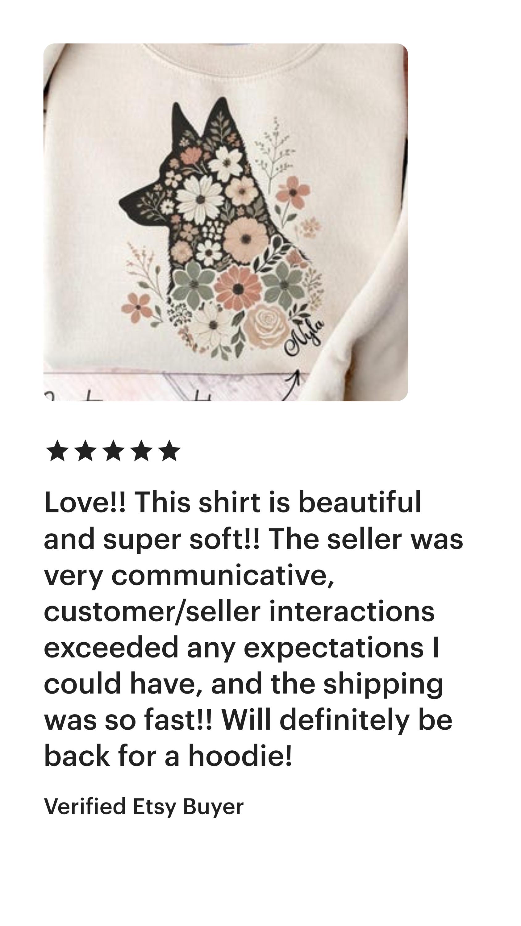 Personalized German Shepherd Floral Sweatshirt | GSD Mama Boho Gift - Etsy
