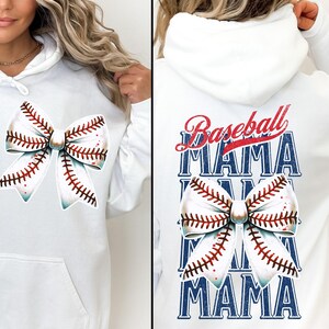Baseball MAMA png Game Day Vintage Baseball Coquette Shirt Immagine SET di 2/ Nastro da baseball png/stampa dtf/Retro Baseball Mom DTF/Baseball