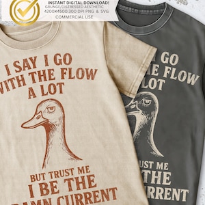 Camiseta com meme de pato sarcástico PNG | Camiseta DIY DTF para presentear a mãe de pato irritado | Mamãe pato | Clipart para artesãos | Camisetas fofas e desequilibradas | Humor sério