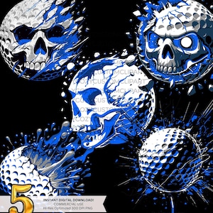Paquete de pelota de golf explosiva PNG/pelota de golf png/camiseta DIY, regalo para golfista/archivo gráfico digital dtf/pelota que gotea/gráfico de golf para niño/golf con goteo