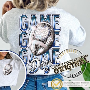 Retro Game Day Stacked Disco FOOTBALL Mama png-bundel| Team Mom Shirt png|Klaar om op ontwerpen te drukken| DTF grafische DIY-shirts|commercieel gebruik ok