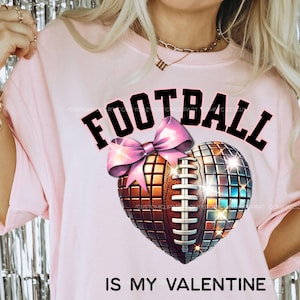 Bolas de discoteca Coquette png|Futebol é meu coração de namorados em forma de futebolDownload digital instantâneo|Bola esportiva com laço rosa|Imagem DTF para meninas|PNGs