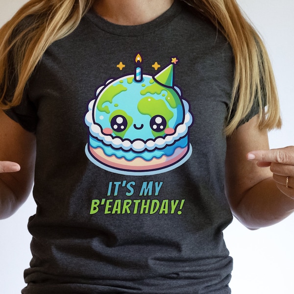 Cute Earth Day Kids Birthday Tee Shirt Gift for BEarth Day 2024|It's my Bearthday shirt|Planet Shirt| Earth Day Birthday Shirt|April 22,2024