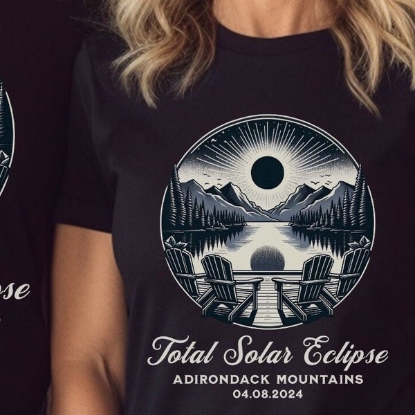 Matching Group tshirt Souvenir gifts for family trip to Adirondack Mountains, Lake Placid New York sweatshirt,Total solar eclipse 2024 tees