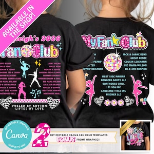 Dance Sponsor T-Shirt Template | Editable Fan Club PNG, Custom Ombre Name image 7