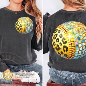 Schattige discosoftbalshirtontwerpen, png-bestand voor doe-het-zelf Baller Mama Girl Tees|Dirt and Bling|softbal zonder strik|halve discobal|groovy softbal, png