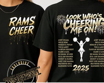 DIY Canva Fundraiser custom mascot cheer team shirts | Editable Template Cheerleading Fundraising