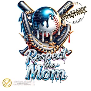 Rot-weiß-blauer Baseball-Tropfen Respekt der Mutter Baseball Eiscreme Dripper png IceCream|USA Drippy Base Ball|Juli 4 Sport DTF|Patriotische Clipart