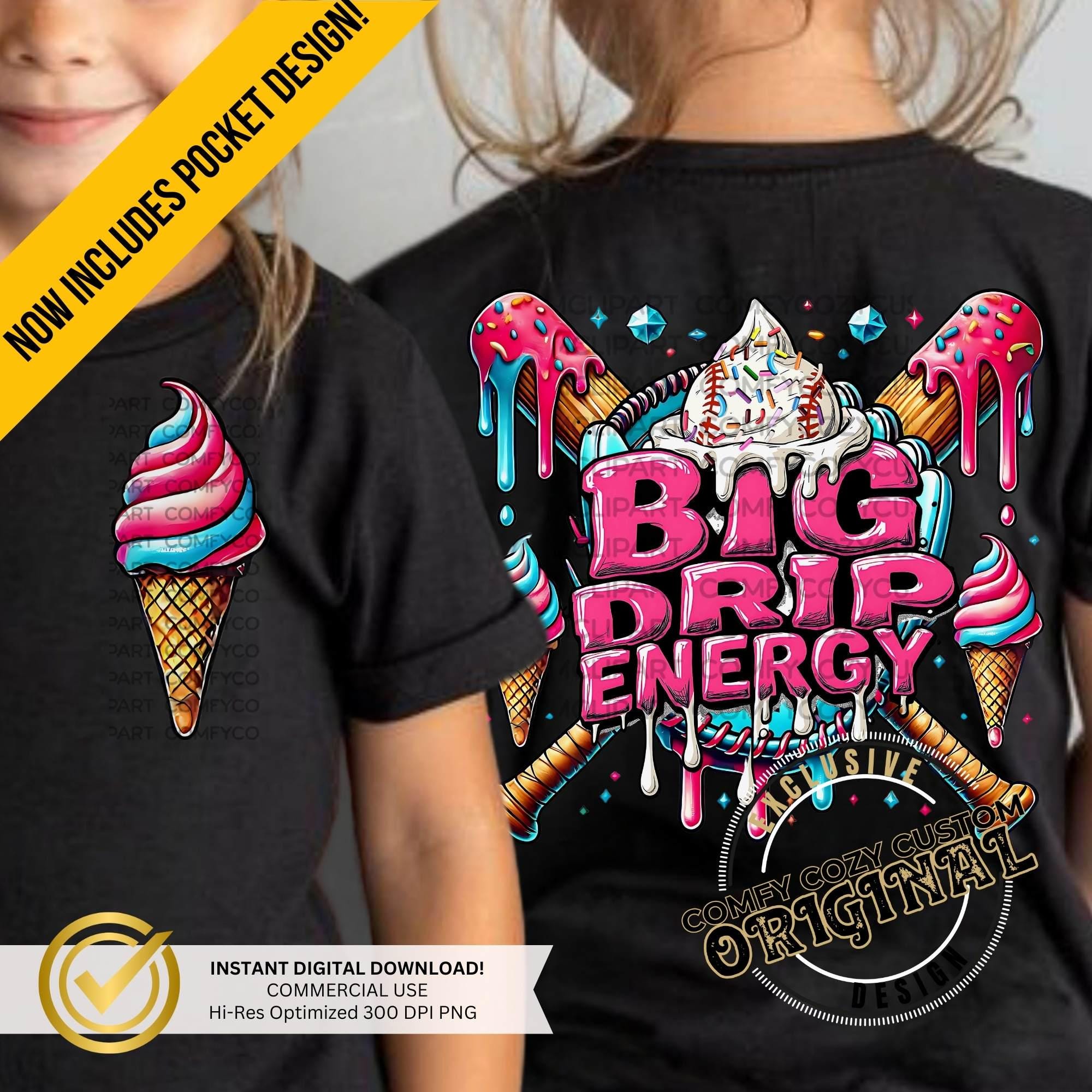 Baseball Ice Cream Cone Pink sprinkle Drip|Pink Purple Teal Blue PNG|Drippy Base Ball Mom|baseballmama|Big Drip Energy|Dripping glove Drips