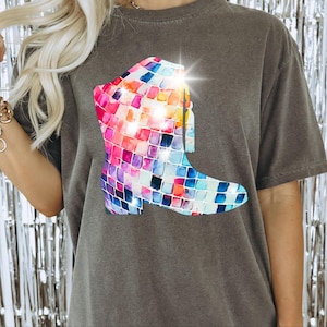 Rainbow Disco Drill Team Boot PNG|Pom Pom Squad|Instant Digital Download Graphics for DIY T-Shirts|DTF Image|Commercial License|Dance Life