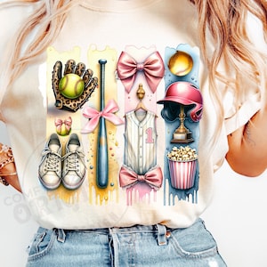 Juego de pinceladas RETRO / Juego de pinceladas de softbol del día del juego / Collage de pasteles en formato png / Camiseta de moda del día del juego / Pelota que gotea / Leopardo / Respeta el goteo
