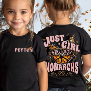 Custom Personal Monarch Gift Shirt|Butterfly Lover Birthday Girl|milkweed butterfly Tee|Personalized butterflies shirts|butterfly totebag