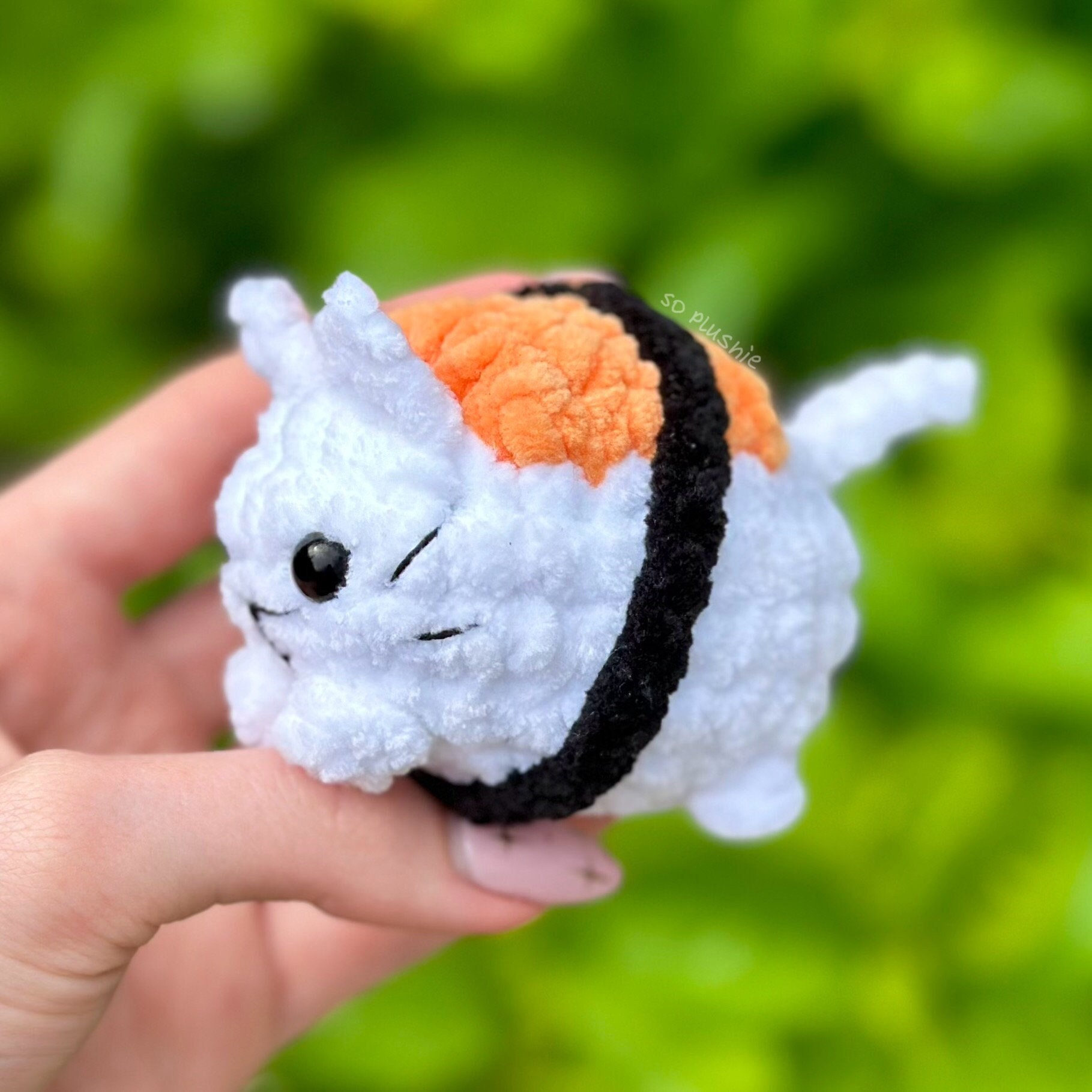 sakurahime⭐︎小さなお寿司あみぐるみ&酔っ払い猫キーホルダーセット Crochet Sushi Cat | Cute Little Keychain | Sushi Cat Gift