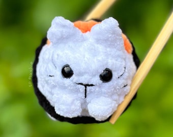 Crochet Sushi Cat | Cute Little Keychain | Sushi Cat Gift