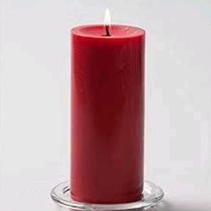 Red Scented & Smokeless Pillar Candles - Perfect for Home Décor and Enhancing Ambiance