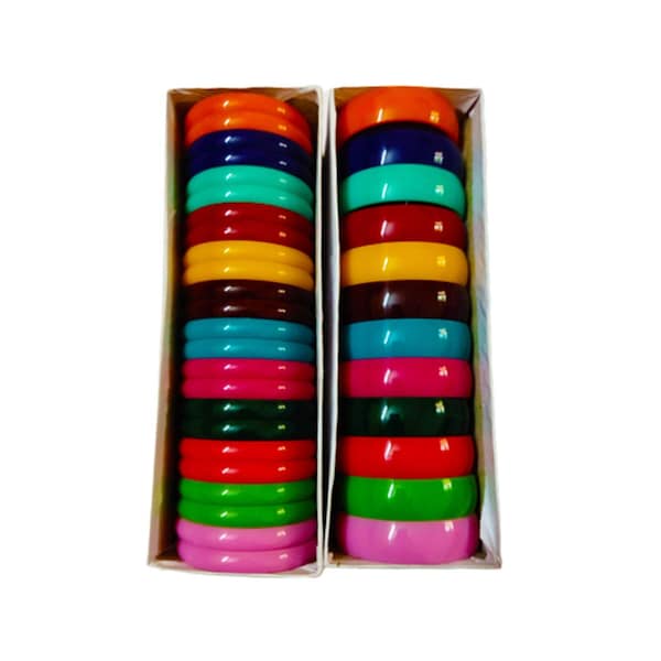 Plastic Bangles for Women Ideal for Silk Thread Jewelry Making Pack of 2 Box (12Pcs+24 Pcs)