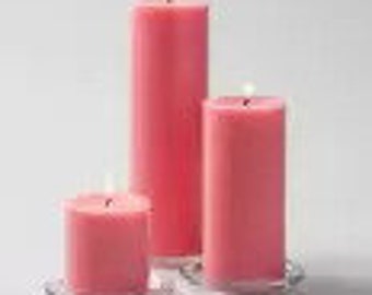 Pack of 3 Smokeless Scented Round Pillar Candles - Perfect for Home Decoration & Festive