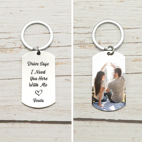 Personalized Drive Safe Keychain,Boyfriends Keychain,Drive Safe Keyring,Gift For Boyfriend Husband, Anniversary Gift For Him,Birthday Gifts