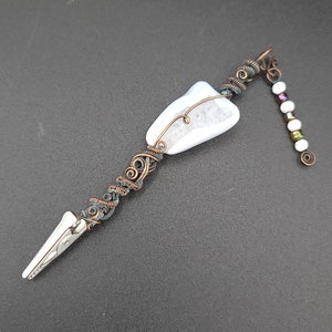 Agaatschijf, armbandhulp, kaarthouder, geldautomaatkaarthouder, paperclip, koperen accessoires, multifunctionele clip