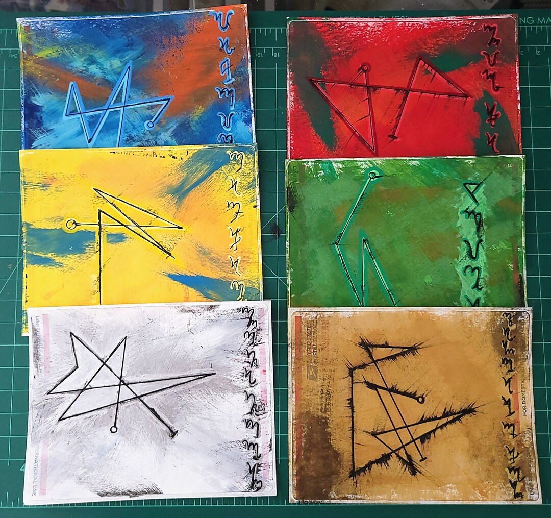 Sigil Sticker 6 Pack Elemental Archangels Horizontal - Etsy