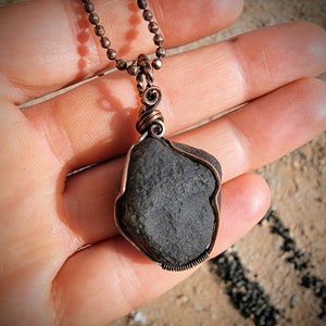 Obsidian Apache Tear Amulet #1