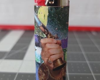 Handmade Collage Bic Lighter, Aesthetic Art