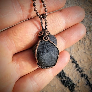 Obsidian Apache Tear Amulet #6