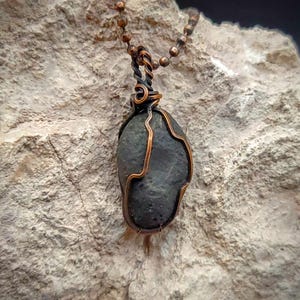 Obsidian Apache Tear Amulet #13