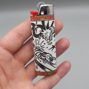 Bic Classic Feuerzeug, Handcut Collage, Collage Feuerzeug, maßgeschneidertes Feuerzeug, handgemachtes Kunstfeuerzeug, ästhetisches Feuerzeug, benutzerdefiniertes Bic-Feuerzeug