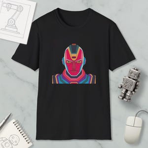 Rainbow Warrior Robot Nerd T-Shirt, Retro Robot Shirt, SciFi Tshirt, Vintage Scifi Tshirt, Graphic Shirt