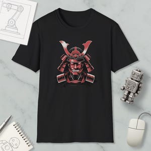 Bushi Oni Bot Samurai Robot Nerd T-Shirt, Retro Robot Shirt, SciFi Tshirt, Vintage Scifi Tshirt, Graphic Shirt